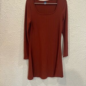 Old Navy Terracotta Long Sleeve Dress